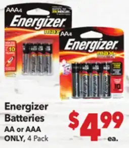 Vallarta Supermarkets Energizer Batteries offer