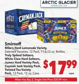 Vallarta Supermarkets Smirnoff Mike's Hard Lemonade Variety offer