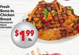 Vallarta Supermarkets Fresh Bone-In Chicken Breast / PECHUGA DE POLLO CON HUESO offer