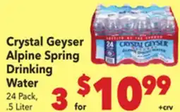 Vallarta Supermarkets Crystal Geyser Alpine Spring Drinking Water offer