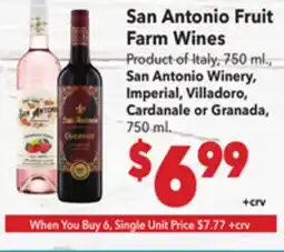 Vallarta Supermarkets San Antonio Fruit Farm Wines offer