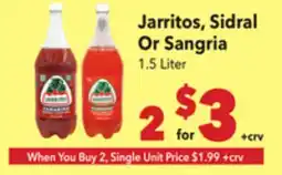 Vallarta Supermarkets Jarritos, Sidral Or Sangria offer