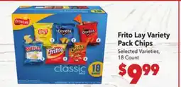 Vallarta Supermarkets Frito Lay Variety Pack Chips offer