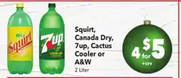 Vallarta Supermarkets Squirt, Canada Dry, 7up, Cactus Cooler or A & W offer