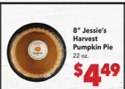 Vallarta Supermarkets 8 Jessie's Harvest Pumpkin Pie offer