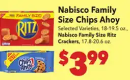 Vallarta Supermarkets Nabisco Family Size Chips Ahoy offer