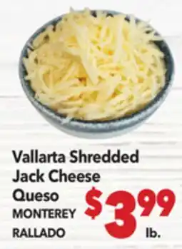 Vallarta Supermarkets Vallarta Shredded Jack Cheese / Queso MONTEREY RALLADO offer