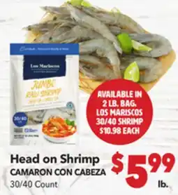 Vallarta Supermarkets Head on Shrimp / CAMARON CON CABEZA offer