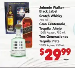 Vallarta Supermarkets Johnnie Walker Black Label Scotch Whisky offer