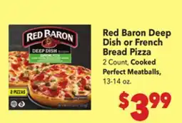 Vallarta Supermarkets Red Baron Deep Dish or French Bread Pizza offer