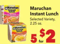 Vallarta Supermarkets Maruchan Instant Lunch offer