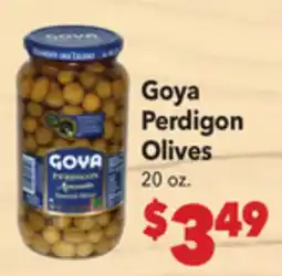 Vallarta Supermarkets Goya Perdigon Olives offer
