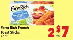 Vallarta Supermarkets Farm Rich French Toast Sticks offer