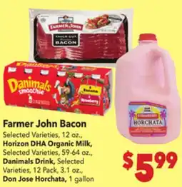 Vallarta Supermarkets Farmer John Bacon offer