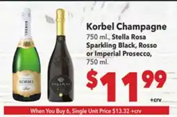 Vallarta Supermarkets Korbel Champagne offer