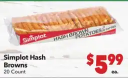 Vallarta Supermarkets Simplot Hash Browns offer