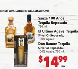 Vallarta Supermarkets Sauza 100 Años Tequila Reposado offer