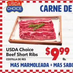 Vallarta Supermarkets USDA Choice Beef Short Ribs / COSTILLA DE RES offer