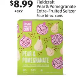 Aldi Fieldcraft Pear & Pomegranate Extra-Fruited Seltzer offer