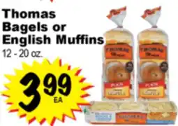 Superior Grocers Thomas Bagels or English Muffins offer