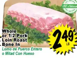 Superior Grocers Whole or 1/2 Pork Loin Roast offer