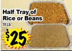 Superior Grocers Half Tray of Rice or Beans offer