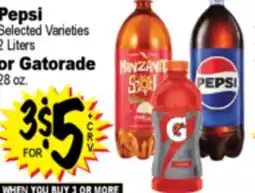 Superior Grocers Pepsi 2 Liters or Gatorade 28 oz offer