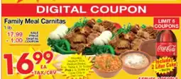 Superior Grocers Family Meal Carnitas offer