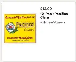 Walgreens 12-Pack Pacifico Clara offer