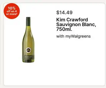 Walgreens Kim Crawford Sauvignon Blanc offer