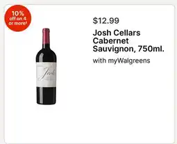 Walgreens Josh Cellars Cabernet Sauvignon, 750ml offer