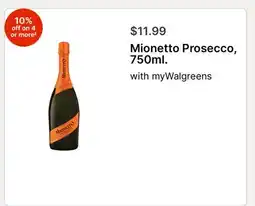 Walgreens Mionetto Prosecco, 750ml offer