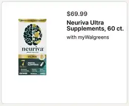 Walgreens Neuriva Ultra Supplements, 60 ct offer