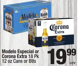 Super King Markets Modelo Especial or Corona Extra offer