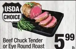 Super King Markets Beef Chuck Tender or Eye Round Roast offer