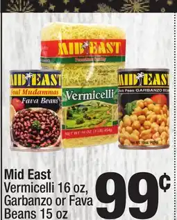 Super King Markets Mid East Vermicelli 16 oz, Garbanzo or Fava Beans 15 oz offer