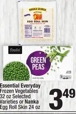 Super King Markets Essential Everyday Frozen Vegetables 32 oz Selected Varieties or Nanka Egg Roll Skin 24 oz offer