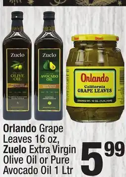 Super King Markets Orlando Grape Leaves 16 oz, Zuelo Extra Virgin Olive Oil or Pure Avocado Oil 1 Ltr offer