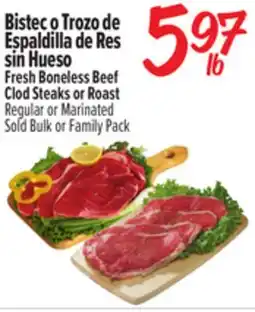 El Super Fresh Boneless Beef Clod Steaks or Roast offer