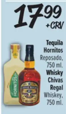 El Super Tequila Hornitos Reposado 750 ml. Chivas Regal Whiskey, 750 ml offer