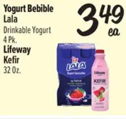 El Super Lala Drinkable Yogurt 4 Pk. Lifeway Kefir 32 Oz offer