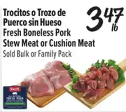 El Super Fresh Boneless Pork Stew Meat or Cushion Meat offer