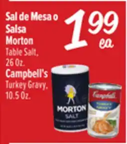 El Super Morton Table Salt, 26 Oz. Campbell's Turkey Gravy, 10.5 Oz offer