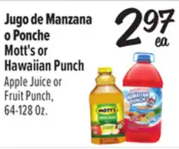 El Super Mott's or Hawaiian Punch Apple Juice or Fruit Punch offer