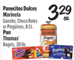 El Super Marinela Gansito, Choco Rolesor Pingüinos, 8Ct. Thomas' Bagels, 20 Oz offer