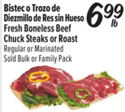 El Super Fresh Boneless Beef Chuck Steaks or Roast offer