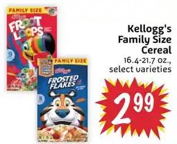 Foodmaxx Kellogg's Family Size Cereal offer