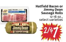 Foodmaxx Hatfield Bacon or Jimmy Dean Sausage Rolls offer
