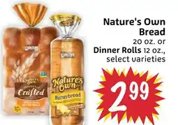Foodmaxx Nature's Own Bread 20 oz. or Dinner Rolls 12 oz offer