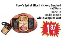 Foodmaxx Cook's Spiral Sliced Hickory Smoked Half Ham offer